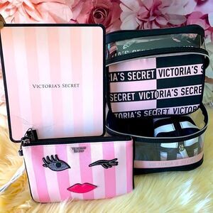 VICTORIA'S SECRET Cosmetic Trio Bags With Wristlet